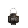 LAN008 Lanterne métal "Zen" coloris bronze antique, 20 cm