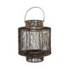 LAN009 Lanterne métal "Zen" coloris bronze antique, 30 cm