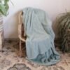 Plaid Douceur calm, surpiqûre lin PLD324 ambiance Grand Plaid Douceur calm surpiqûre lin