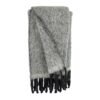 Plaid laine mélangée noir chiné PLD376 Plaid doux laine mélangée Baltik noir chiné