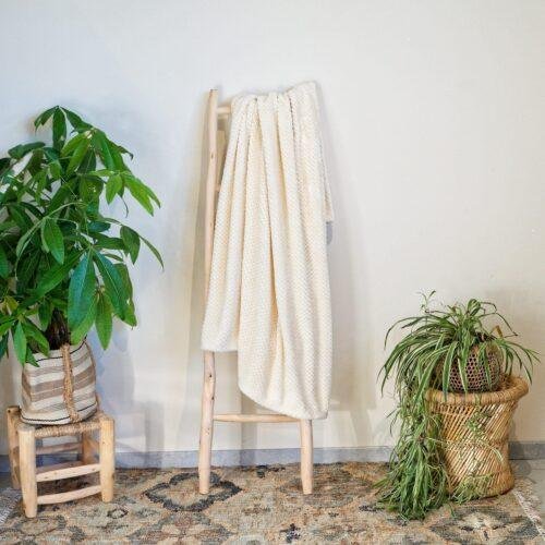 Plaid Super Moelleux craie