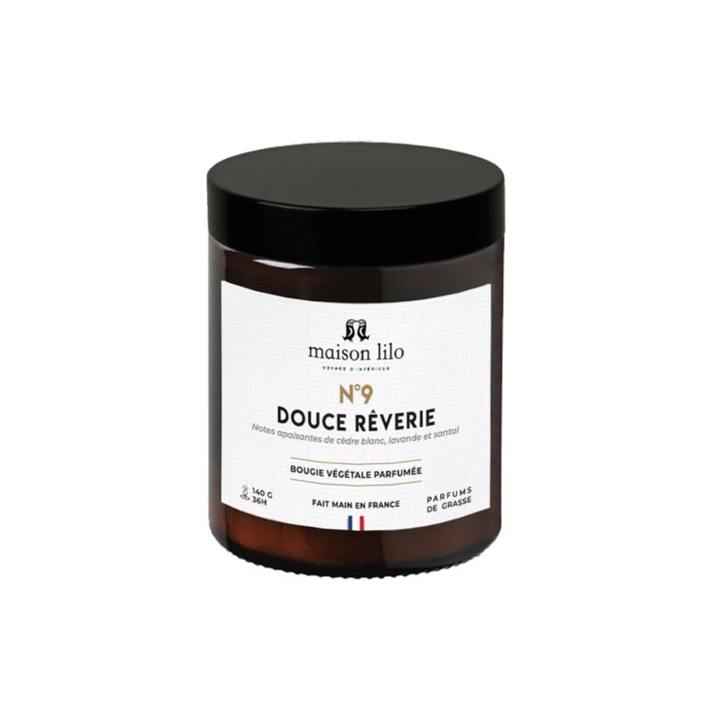 Bougie végétale parfumée N°9 Douce rêverie-140g