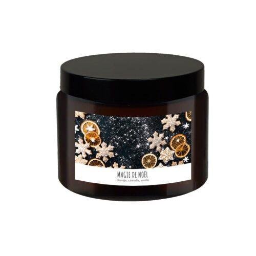 Bougie parfumée 3 mèches 400g (60h) Magie de Noël