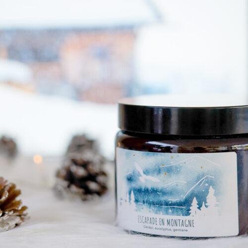 Bougie parfumée 3 mèches 400g (60h) Escapade en montagne
