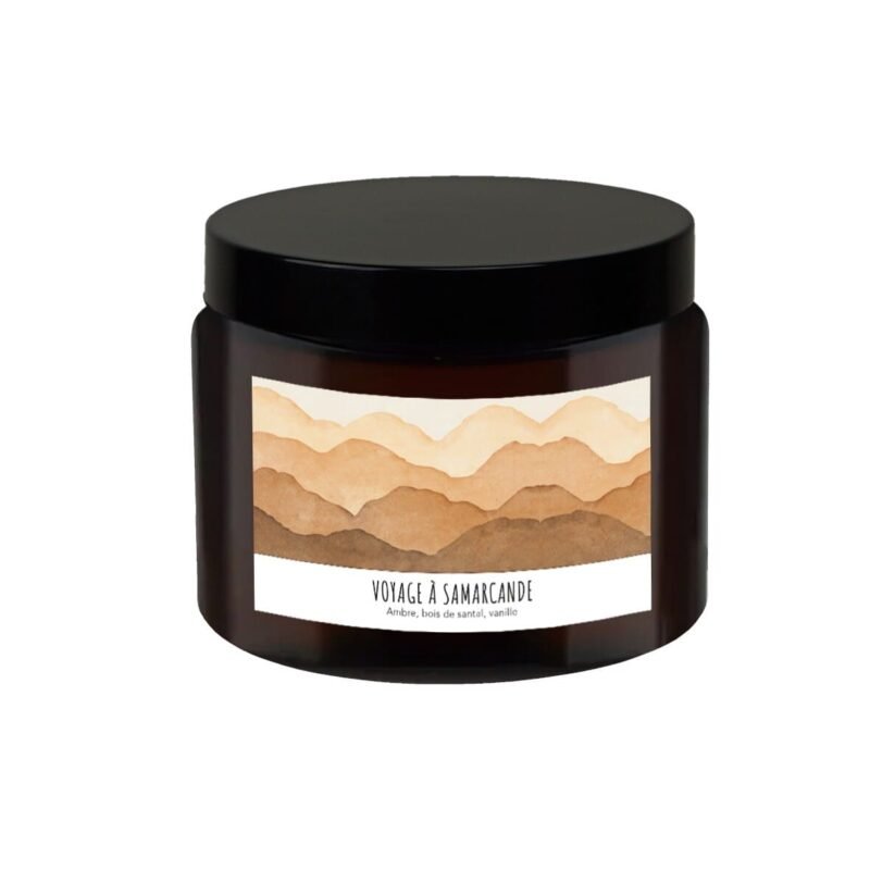 SEN051 Bougie parfumée 3 mèches 400g (60h) Voyage à Samarcande