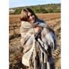 Plaid doux laine mélangée Féroé écossais