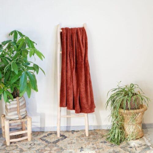 Plaid Super Moelleux terre de sienne