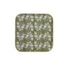Plateau carre metal emaille alhambra vert DEC138 Plateau carré métal émaillé Alhambra olive, bordure dorée