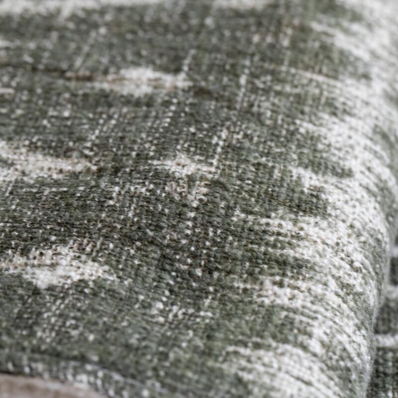 PLD244 Plaid coton épais Atlas doublé sherpa écru et kaki