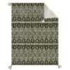 PLD244 vue entiere Plaid coton épais Atlas doublé sherpa écru et kaki