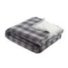 PLD269 Plaid Highlands en gaze de coton doublée sherpa