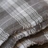 PLD269-detail Plaid Highlands en gaze de coton doublée sherpa