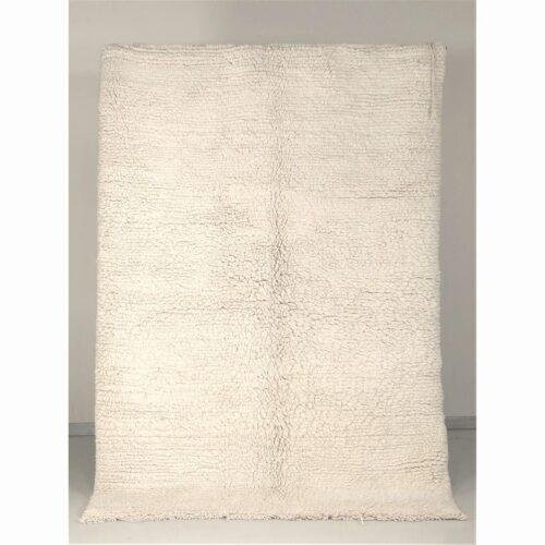 Tapis Beni Ouarain uni écru très épais