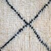 Tapis de couloir Beni Ouarain à motif de losanges noir central