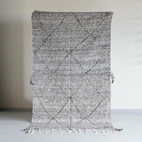 Tapis Zanafi losanges noir et blanc