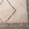 Tapis Beni Ouarain à losanges gris foncé, laine longue