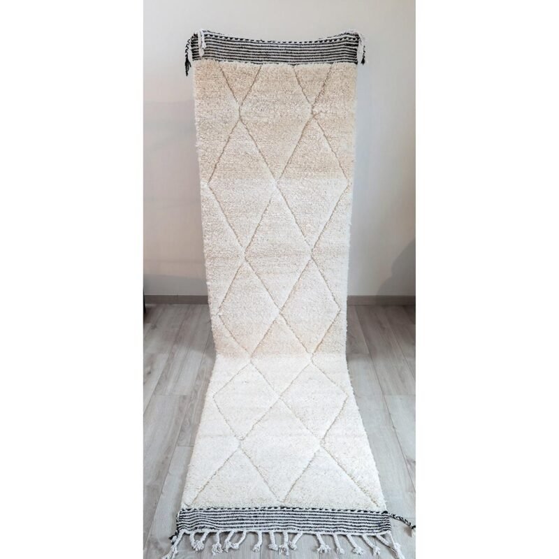 beni ouarain couloir #1 084 x 310 carré OK Tapis de couloir Beni Ouarain Losanges écrus dans la trame