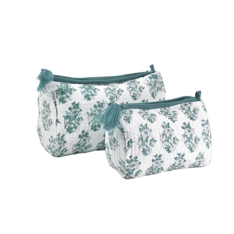 POC018 Trousse gaze de coton imprimé Hoya lagon