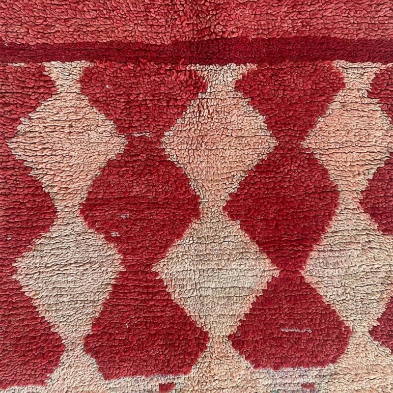 TAPCBJ001 DETAIL-3 square Tapis de couloir Boujaad vintage Litchi & Roses
