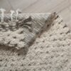 Grand tapis Beni Ouarain "shaggy" écru et taupe