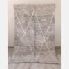 beni ouarain beige1 carré OK Tapis Beni Ouarain chiné taupe/écru à grands losanges écrus