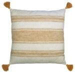 Housse de coussin carré Lisboa - naturel/ocre