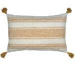 Housse de coussin rectangle Lisboa - naturel/ocre