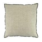 Housse de coussin Faro - lin surpiqûre noire