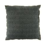 Housse de coussin Faro - granit surpiqûre lin