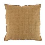 Housse de coussin Faro - tabac surpiqûre contrastée