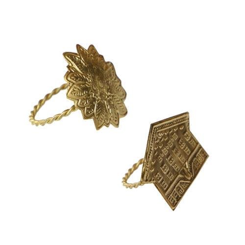 lot de 6 ronds de serviette chalet et eldeweiss