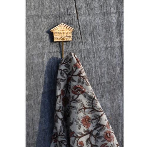 2 patères métal chalet et edelweiss