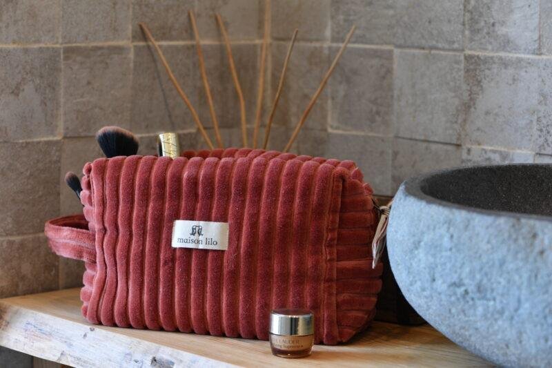 MG1_7247 Trousse de toilette velours côtelé doublure rayée