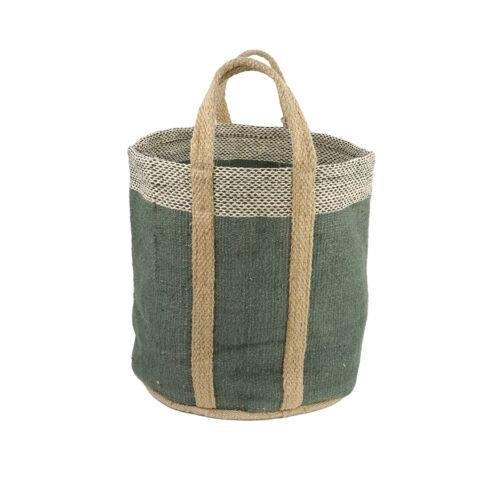 Panier eucalyptus/naturel/noir