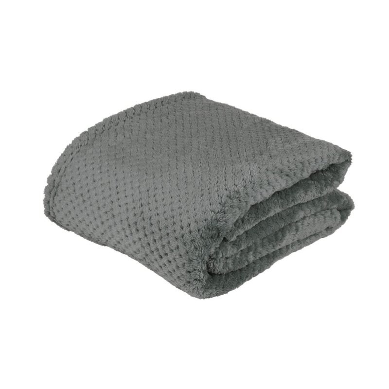 PLD392 Plaid Super Moelleux granit 100% recyclé