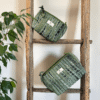 Trousse matelassée en sari de soie upcyclé #2