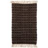 TAP058 Tapis Tribal noir/naturel jute et coton