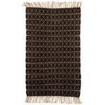 Tapis Tribal noir/naturel jute et coton - 60 x 90