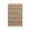TAP059 Tapis Berbère jute & coton naturel/noir/blanc