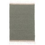 Tapis laine & jute vert de gris - 70x140