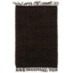 Tapis jute & coton damiers naturel/noir - 60x90