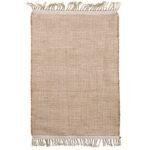 Tapis coton & jute damiers naturel/écru - 60 x 90