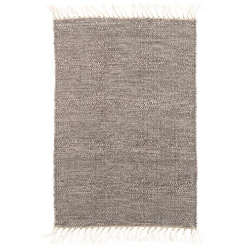 Tapis laine chinée taupe/beige