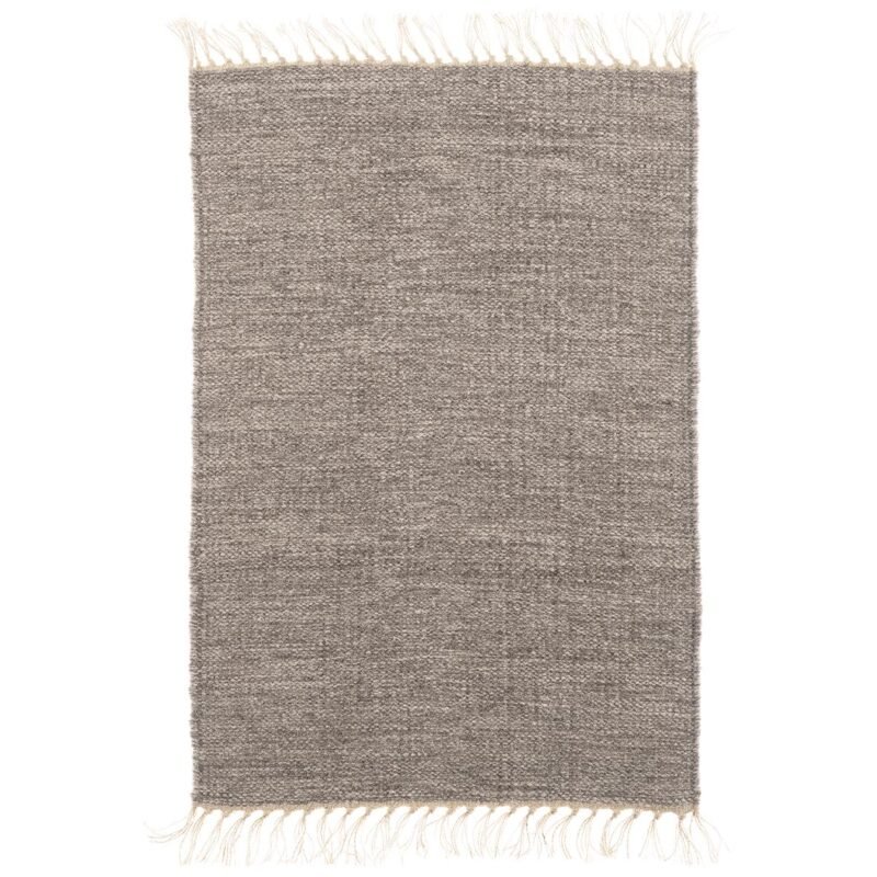 TAP096 Tapis laine chinée taupe/beige