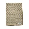 TOR014-3 Torchon motif "Bloom" imprimé au tampon de bois, surpiqûre bourdon contrastée