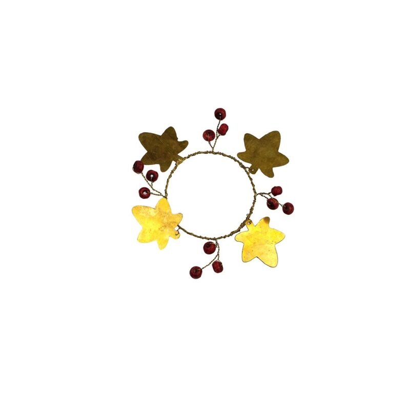 4 ronds de serviette feuilles et oiseaux assortis