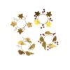 4 ronds de serviette feuilles et oiseaux assortis