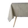 Nappe Bloom imprimée blockprint lin/baltique