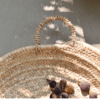 Panière ronde en palmier tressé