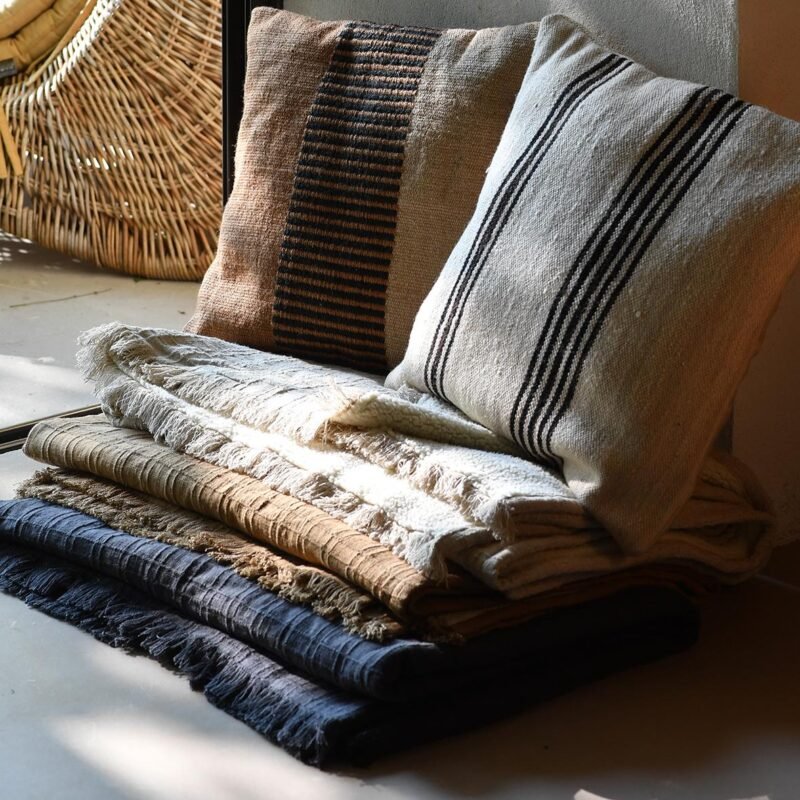 Plaid Faro lin doublé sherpa